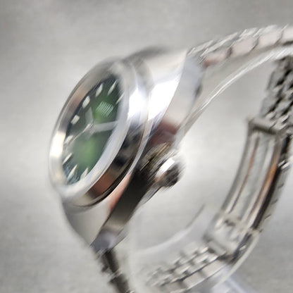Citizen Watch Women 24mm Green Dial Silver Tone Date 4530934 Manual Wind PARTS3