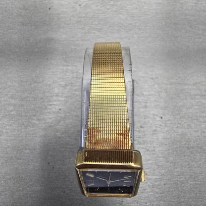 Seiko Tank Watch Women 20mm Brown Dial Gold Tone Rectangle 2621-5200 New Batt4