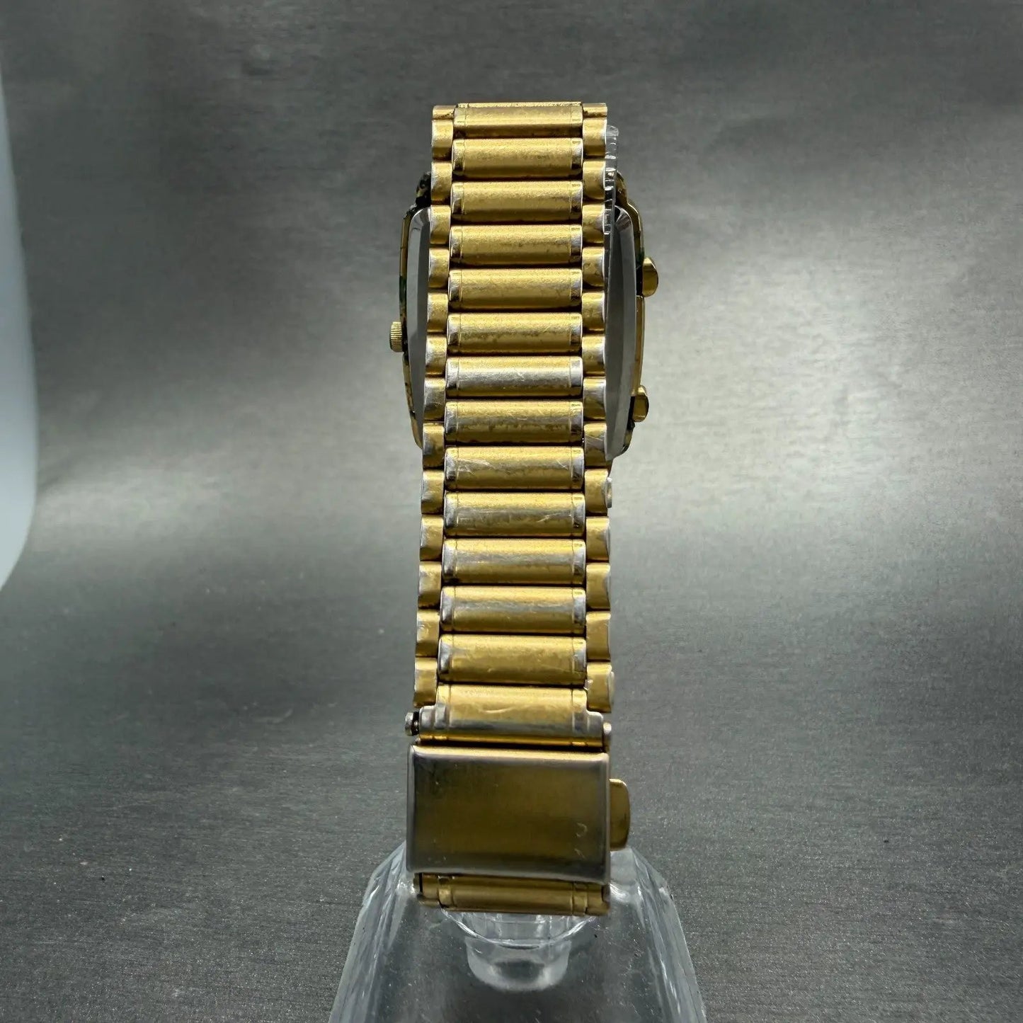 Seiko Analog Digital Watch Men 28mm Gold Dial Gold Tone H249-5010 PARTS8