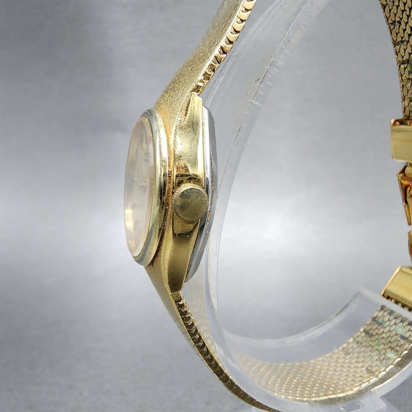 Seiko Watch Women 19mm Champagne Dial Gold Tone Round 160079 New Battery2