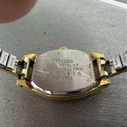Citizen CQ Watch Women 16mm Champagne Dial Gold Tone 3220891422 New Battery9
