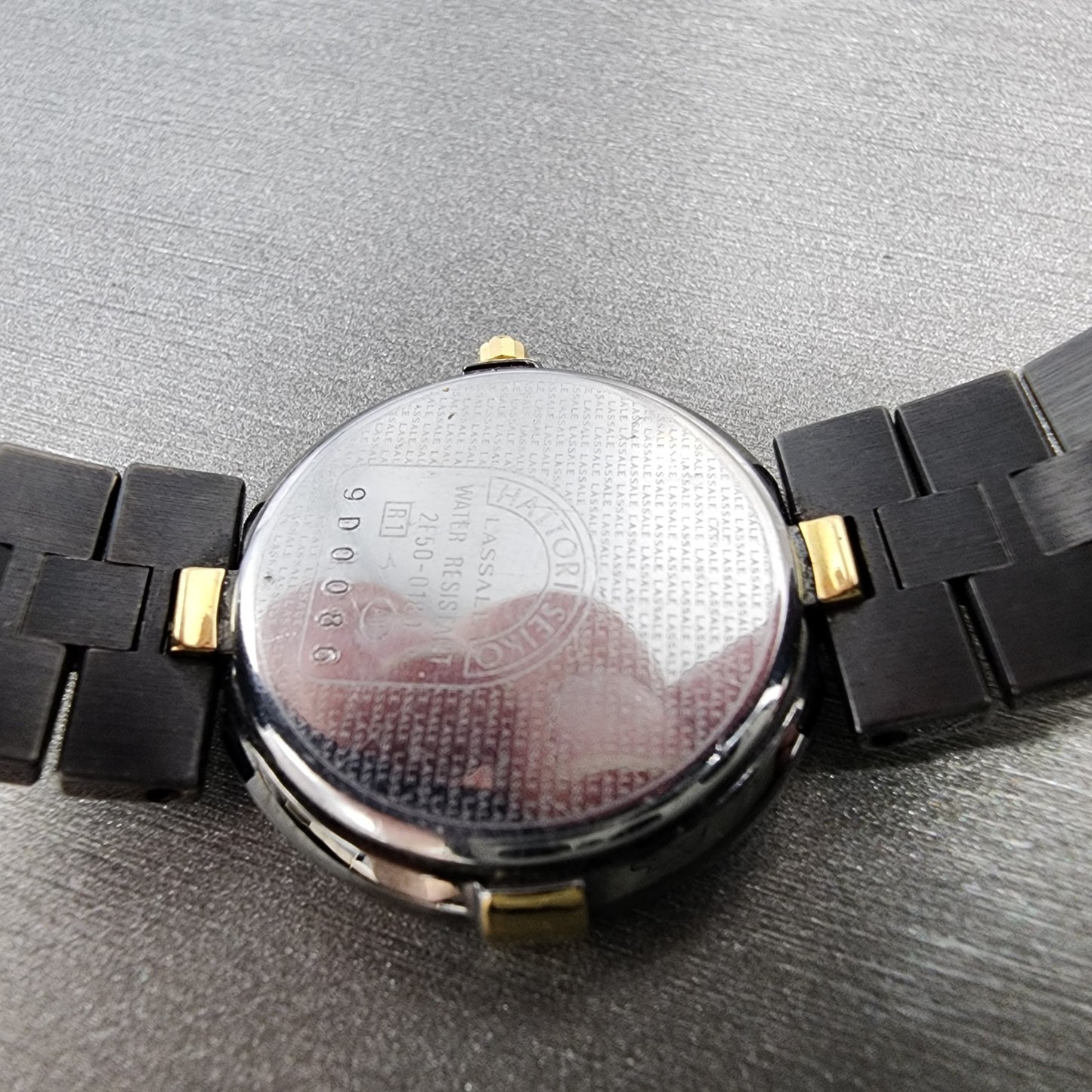 Seiko Lassle Watch Women 24mm Black Dial Black Tone 2f500180 PARTS10