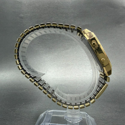 Bulova Analog Digital Watch Men 32mm Cha mange Dial Gold Tone T1 PARTS9