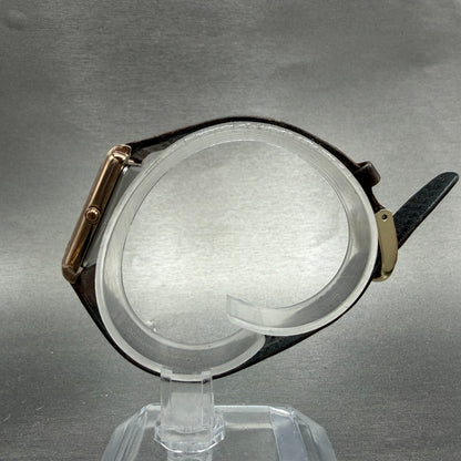 Seiko Tank Watch Women 20mm Champagne Dial Gold Tone 2Y01-5B09 New Battery VTG6