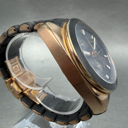 Emporio Armani Sportivo Chronograph Watch Men 43mm Black Dial Rose Gold New batt3