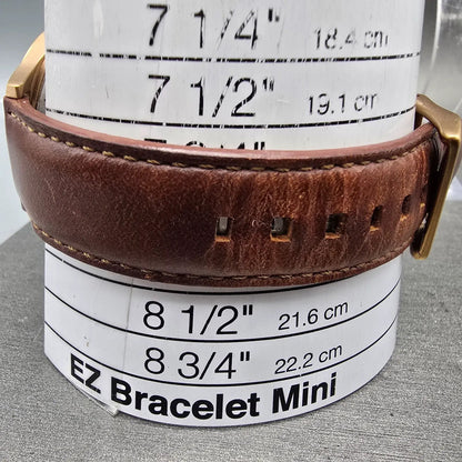 MVMT 40 Series Watch Men 40mm White Dial Rose Gold Tone Round Leather New batt10