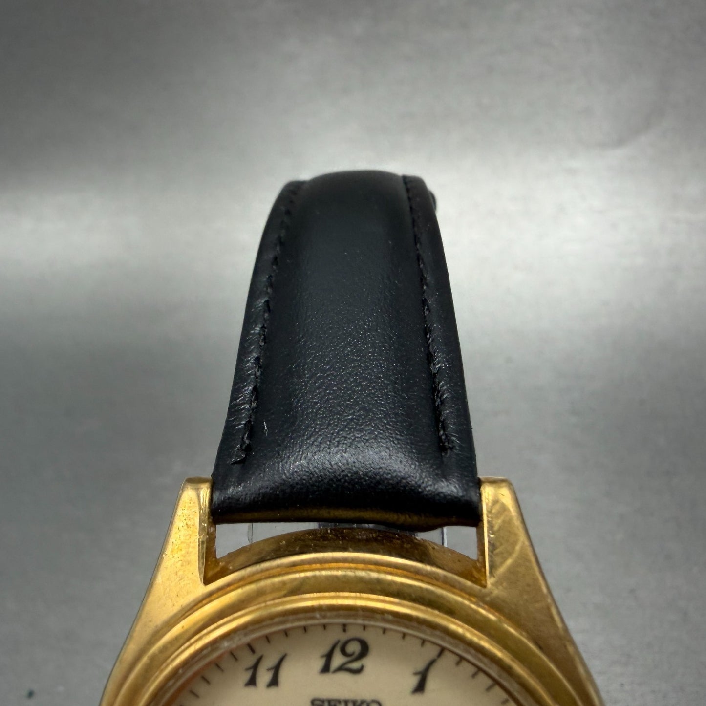 Seiko Spirt Watch Men 37mm Luminous Dial Gold Date Round 7N42-8120 New Battery4