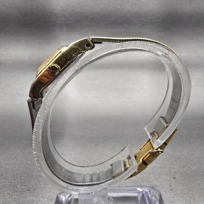 Citizen CQ Watch Women 16mm Champagne Dial Gold Tone Oval 3220-891422 New Batt6