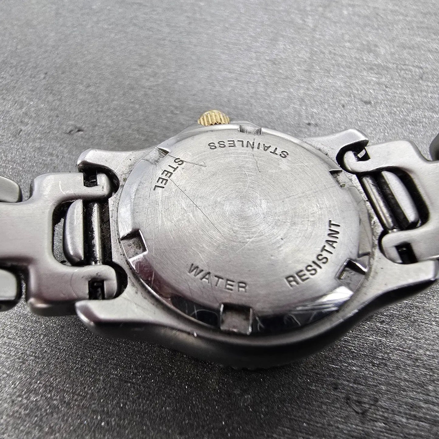Wittnauer Dive Watch Women 24mm White Dial Two Tone Round SS25970703 New Battery9