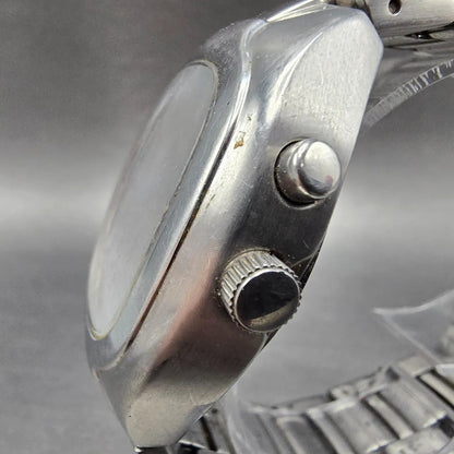 Fossil Big Tick Dragon Watch Men 40mm Red Dial Silver Tone JR-8161 New Battery G2