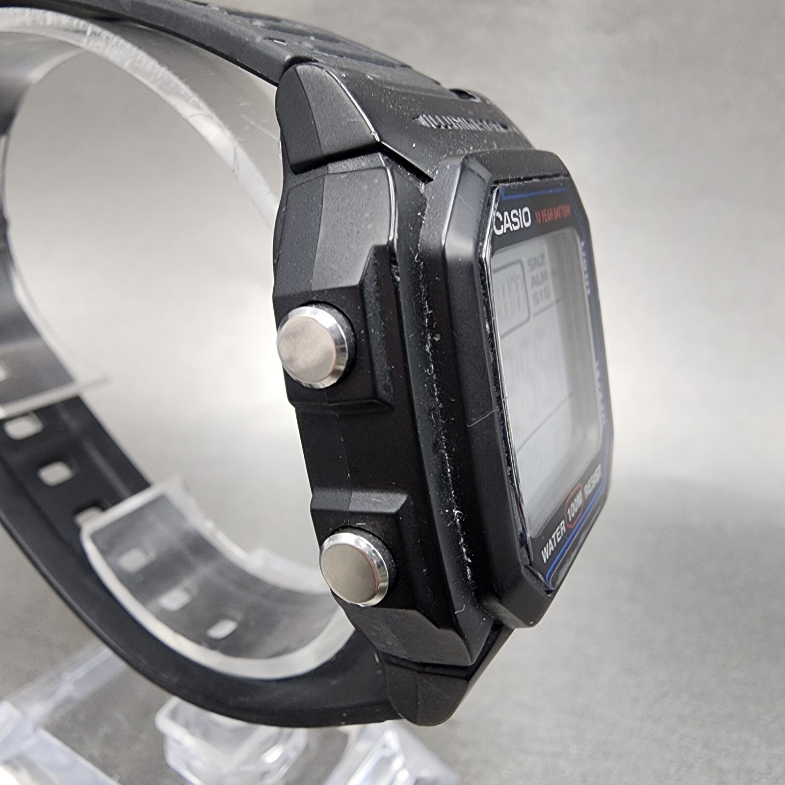 Casio W800H Watch Men 38mm Digital Black Tone Alarm Chrono New Battery3