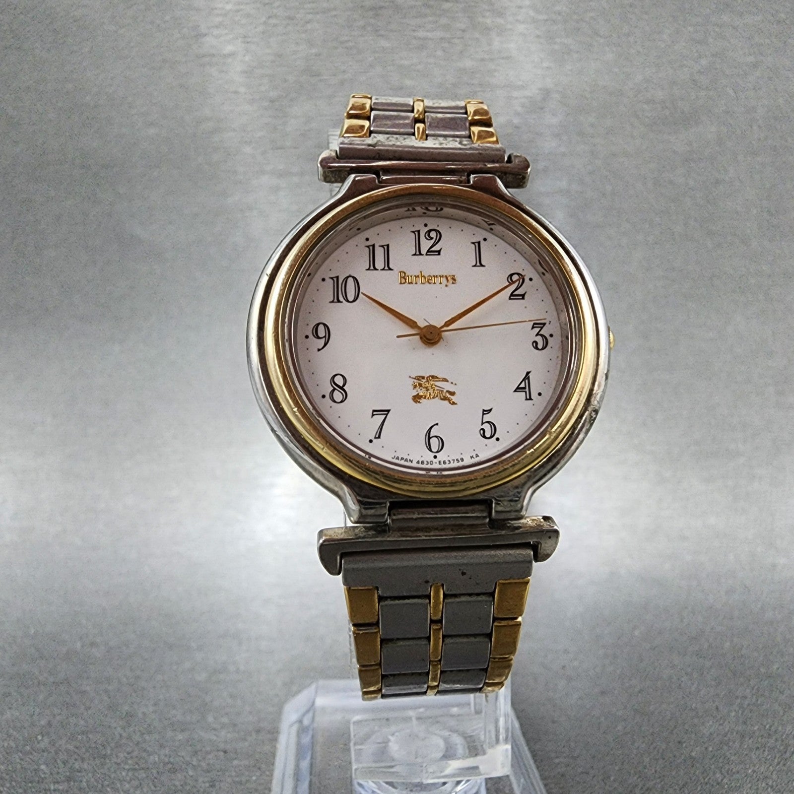 Burberry Watch Women 31mm White Dial Two Tone Round 4630E62283 New Battery5