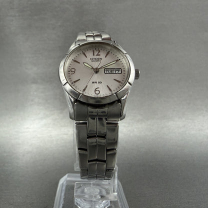Citizen Watch Women 25mm Silver Dial Silver Tone Daydate 1002-S0474389 New Batt5