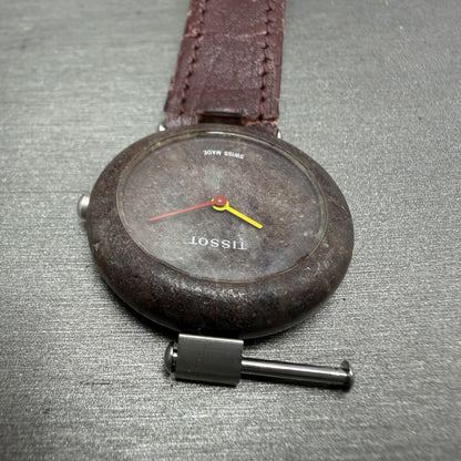 Tissot Rock Watch Women 30mm Brown Stone Dial Stone Case Round R150PARTS5