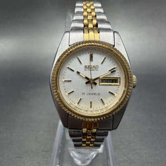 Seiko Automatic Watch Women 25mm Silver Dial Two Tone Daydate 4206-0519 PARTS0