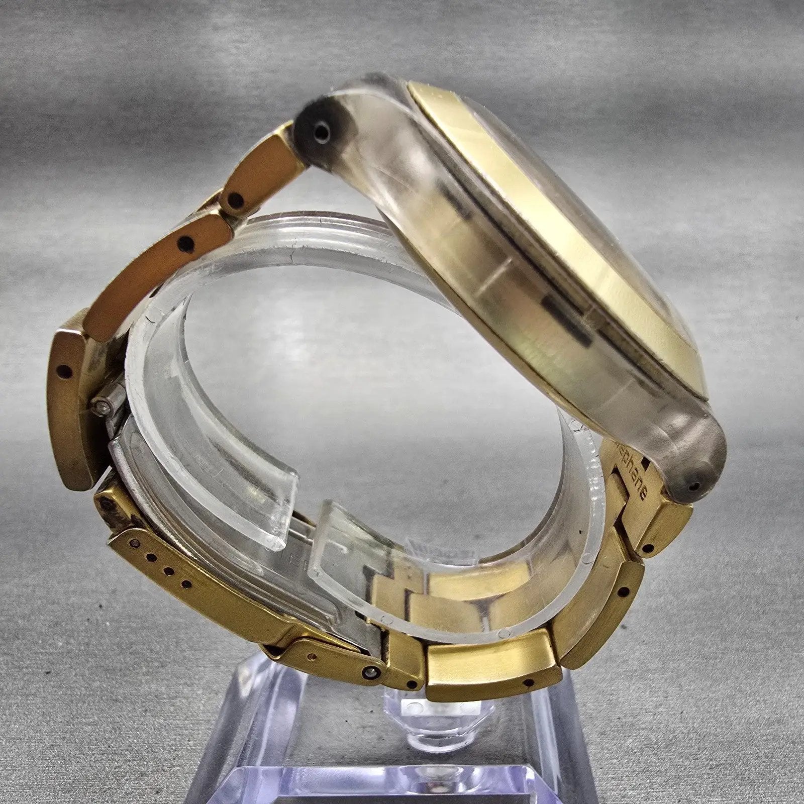 Swatch Irony Diaphone Full Blooded Chrono Watch Unisex 43mm Gold Tone New Batt8