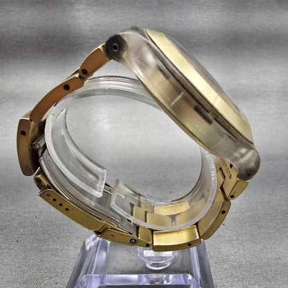 Swatch Irony Diaphone Full Blooded Chrono Watch Unisex 43mm Gold Tone New Batt8