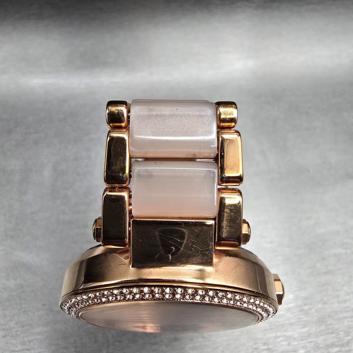 Michael Kors Parker Watch Women 39mm Rose Gold Gemmed Round MK6176 New Battery4