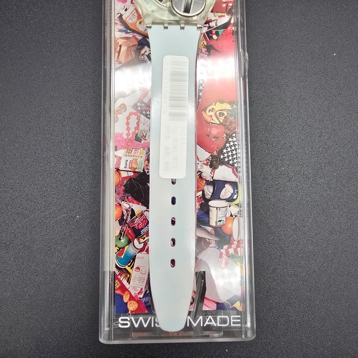Swatch Time Tranny Watch Men 34mm David LaChapelle Round GZ163 New Battery NOS11