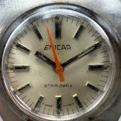 Enicar Star Jewels Watch Women 23mm White Dial Steel Manual Wind Runs VTG1
