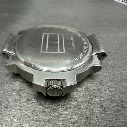 Tommy Hilfiger Watch Men 43mm Silver Dial Steel Date Round New Battery8