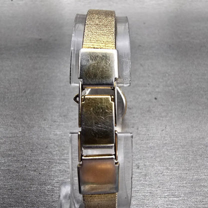 Seiko Watch Women 20mm Gold Dial Gold Tone Round 8Y21-0029 New Battery Vintage7