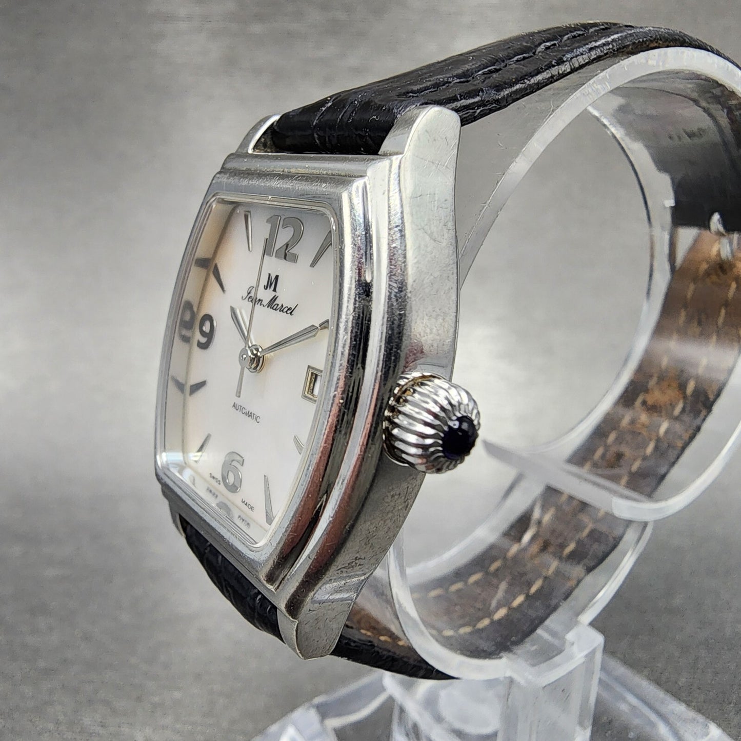 Jeal Marcel Automatic Watch Women 26mm MOP Dial Steel Date Tonneau 260.063 Works2