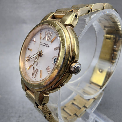 Citizen EcoDrive Xc Watch Women 25mm Pink Dial Gold Tone Runs H058T0165613