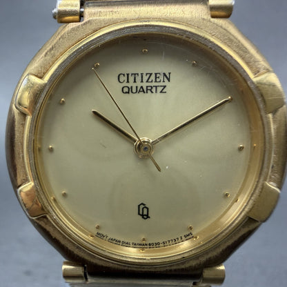Citizen CQ Watch Men 31mm Gold Dial Gold Tone Round 6030S04646 New Battery1