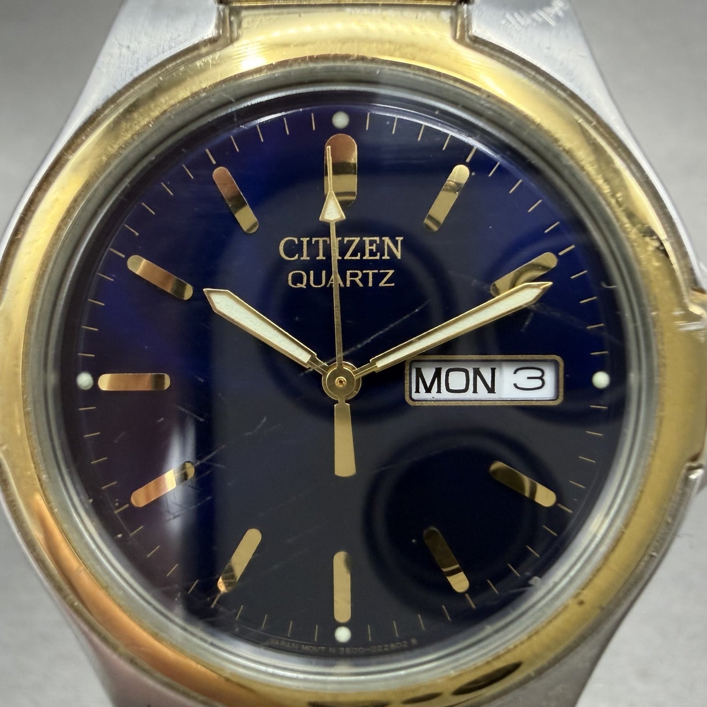 Citizen Watch Men 36mm Blue Dial Two Tone Daydate Round 2500-S071887 New Batt1