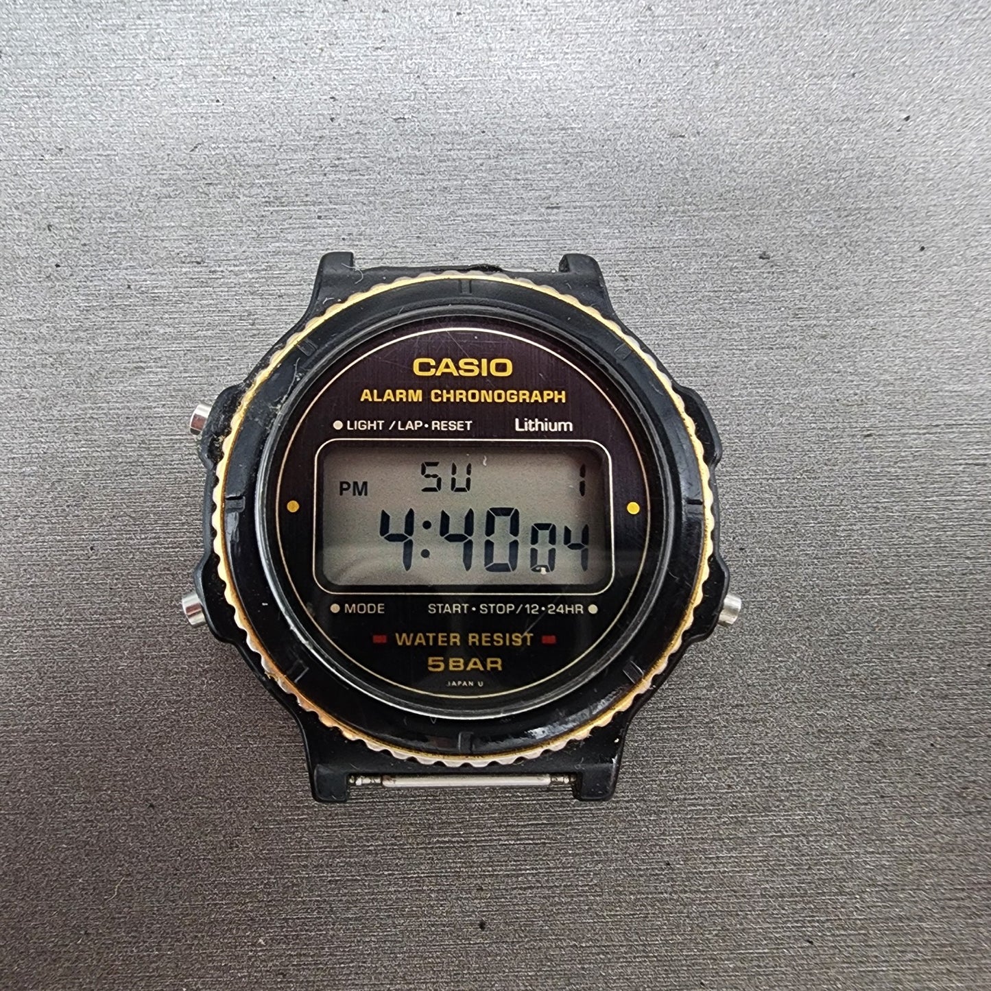 Casio W74 Watch Men 38mm Digital Black Tone Alarm Chrono New Battery Vintage0