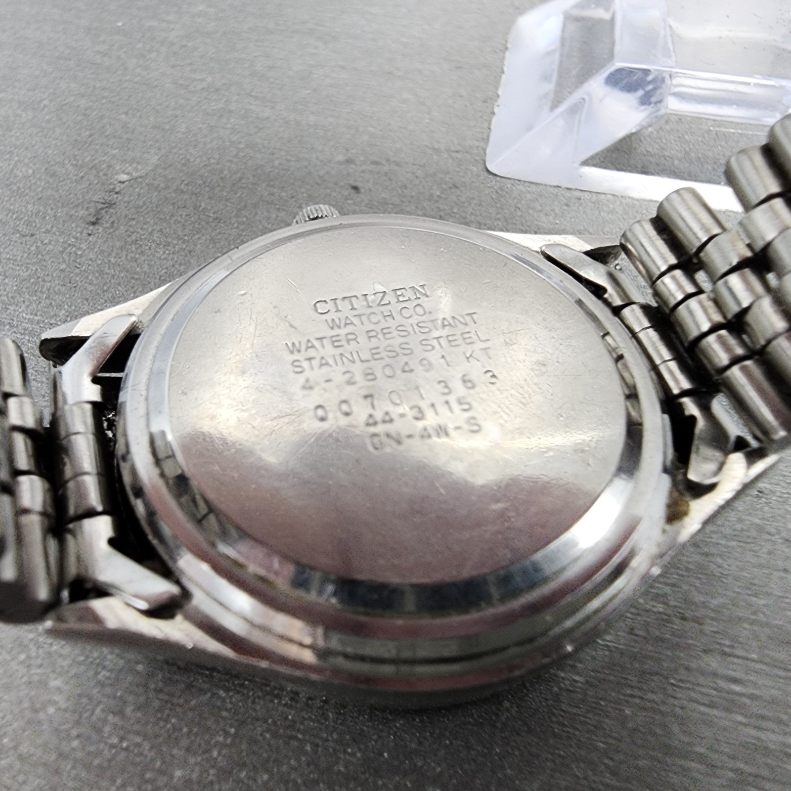Citizen Crystron Watch Men 36mm White Dial Steel Daydate 4280491 PARTS10