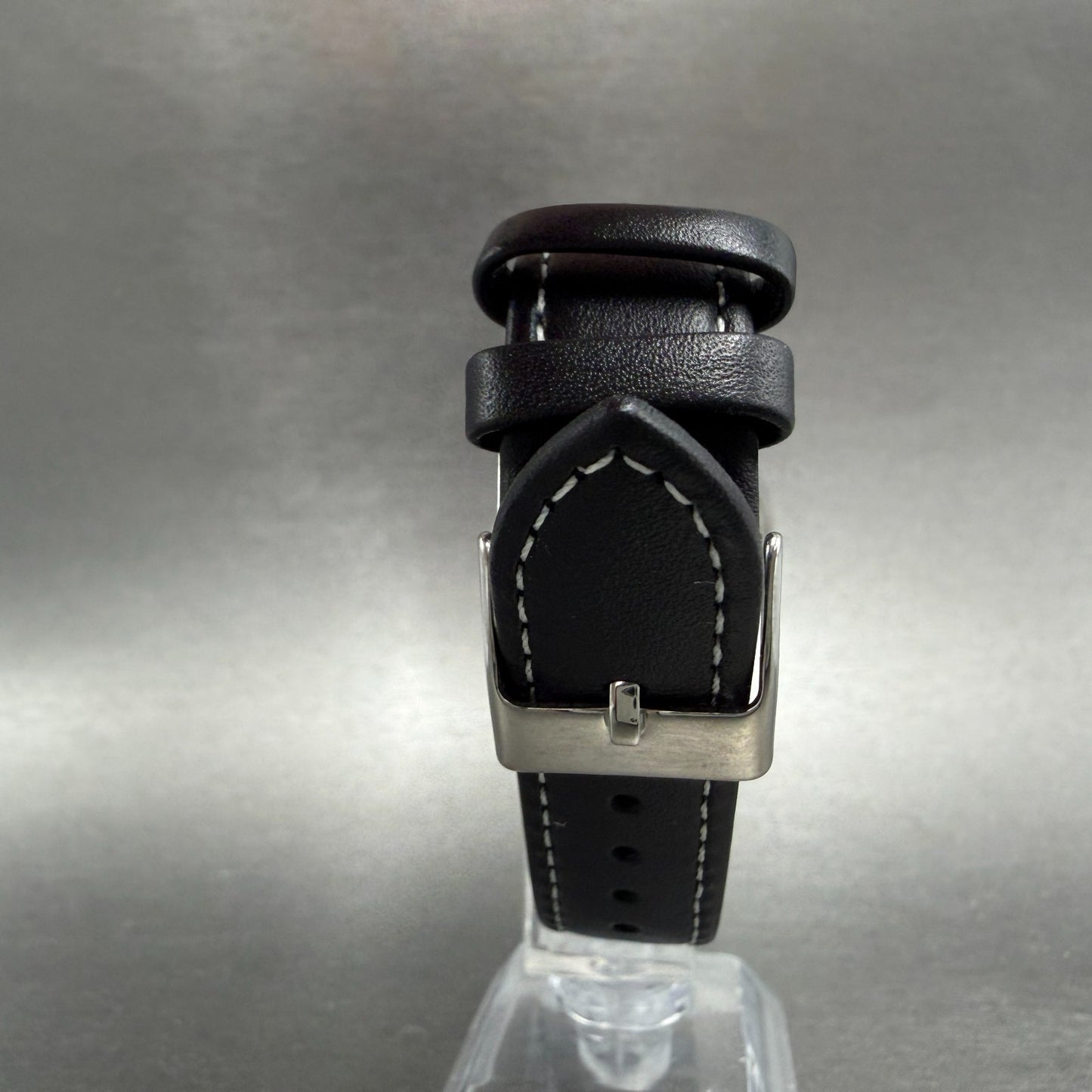 Seiko SQ Watch Men 34mm Black Dial Silver Tone Date 8222-7009 New Battery VTG7
