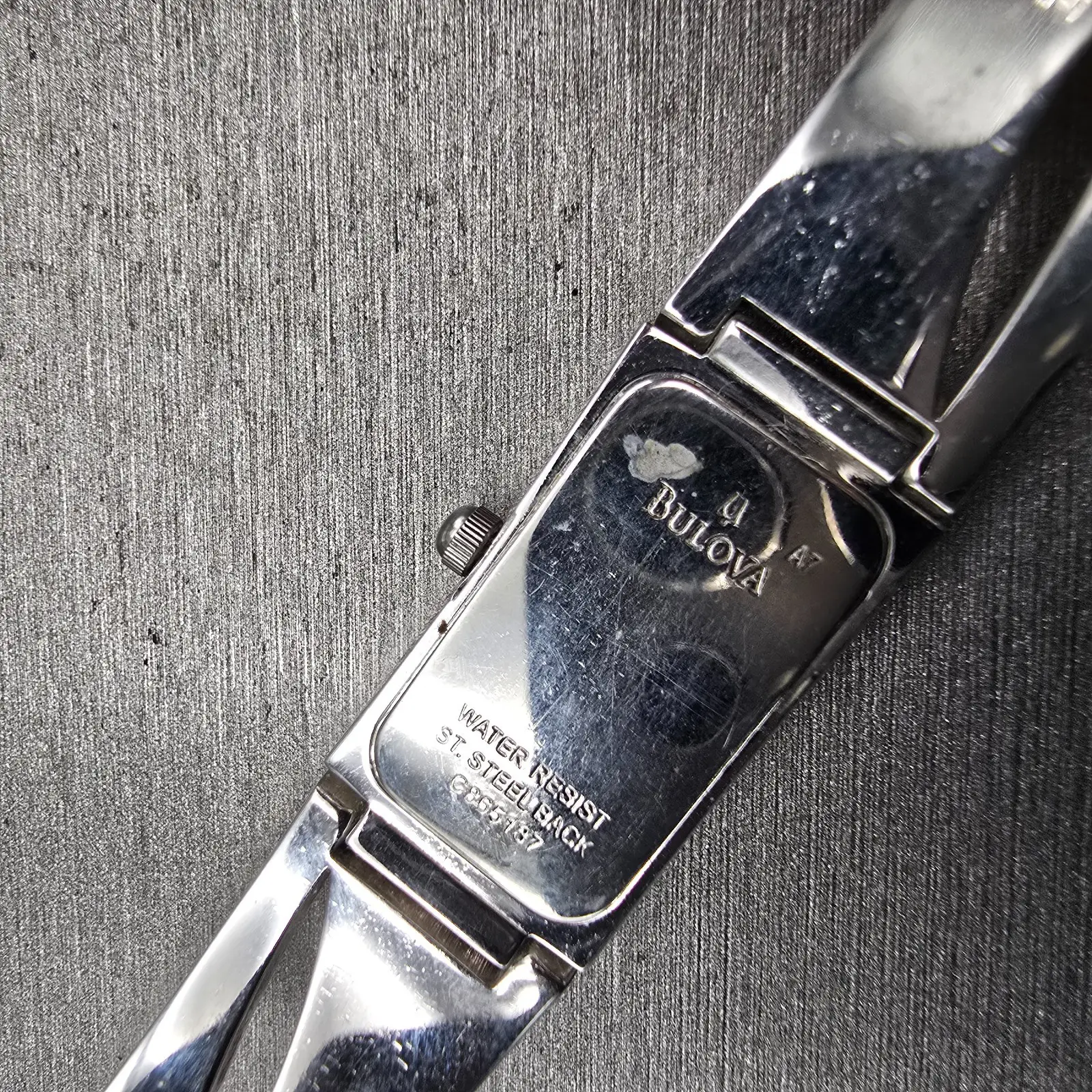 Bulova Watch Women 14mm MOP Dial Silver Tone Gemmed Rectangle 96T63 New Batt10