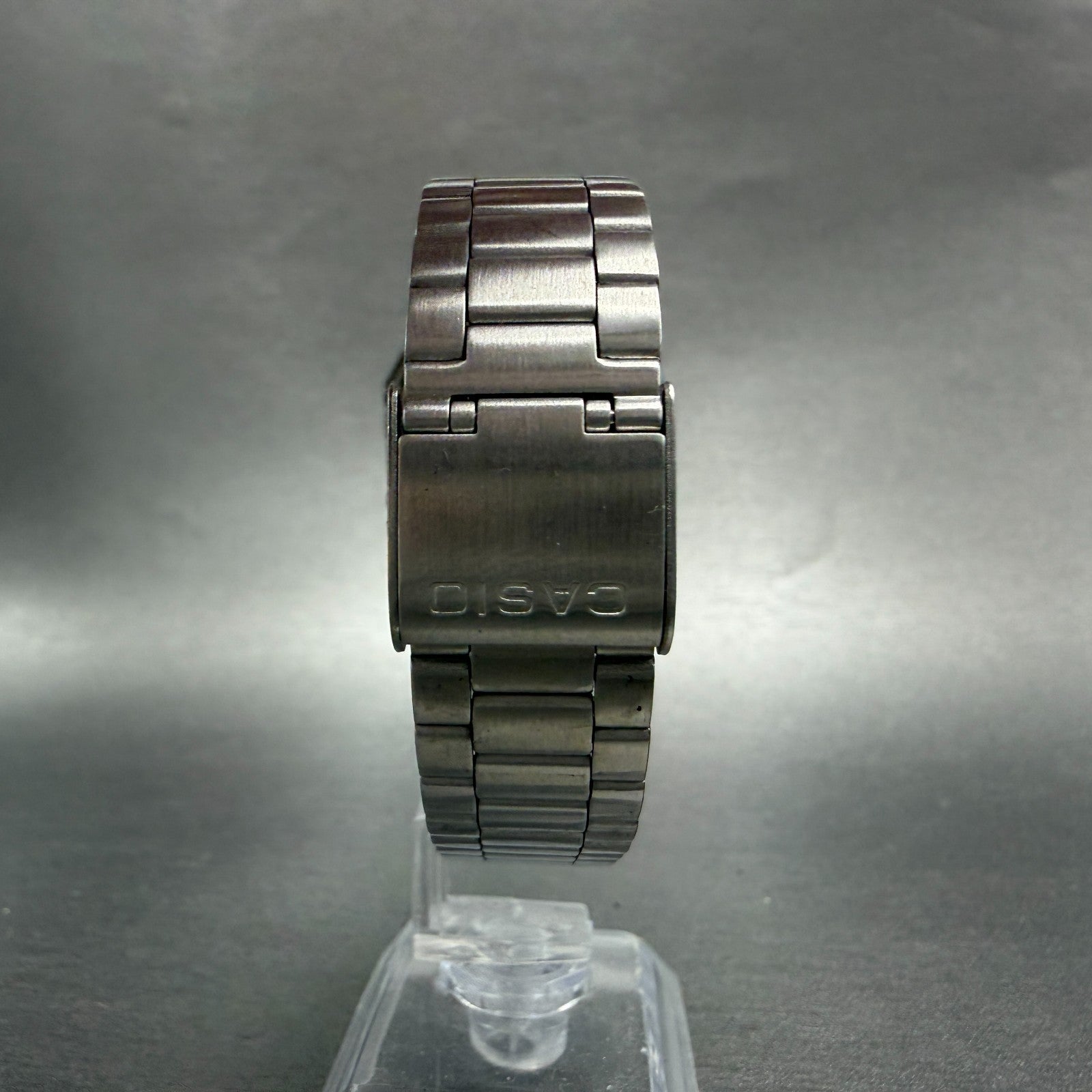 Casio Data Bank DB-300 Watch Men 32mm Digital Silver Tone Alarm Chrono New Batt7