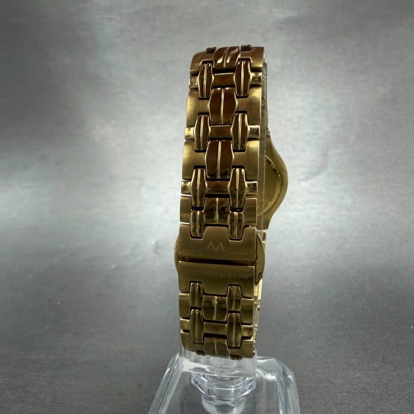 Wittnauer Watch Women 25mm MOP Dial Gold Tone Round Crystals 11P06 New Battery7