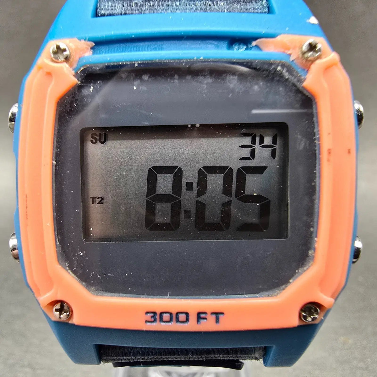 Freestyle Shark Watch Men 38mm Pink Blue Alarm Chronograph Clip New Battery1