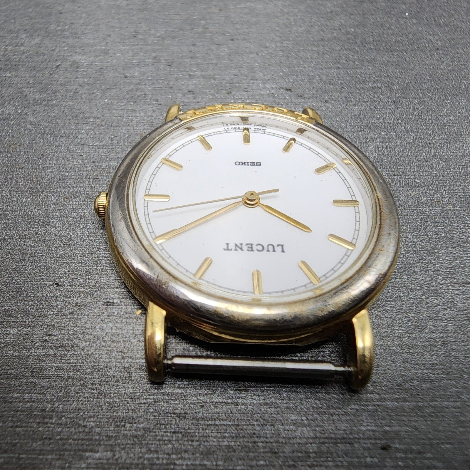 Seiko Lucent Watch Men 30mm White Dial Two Tone 7n01615a New battery4