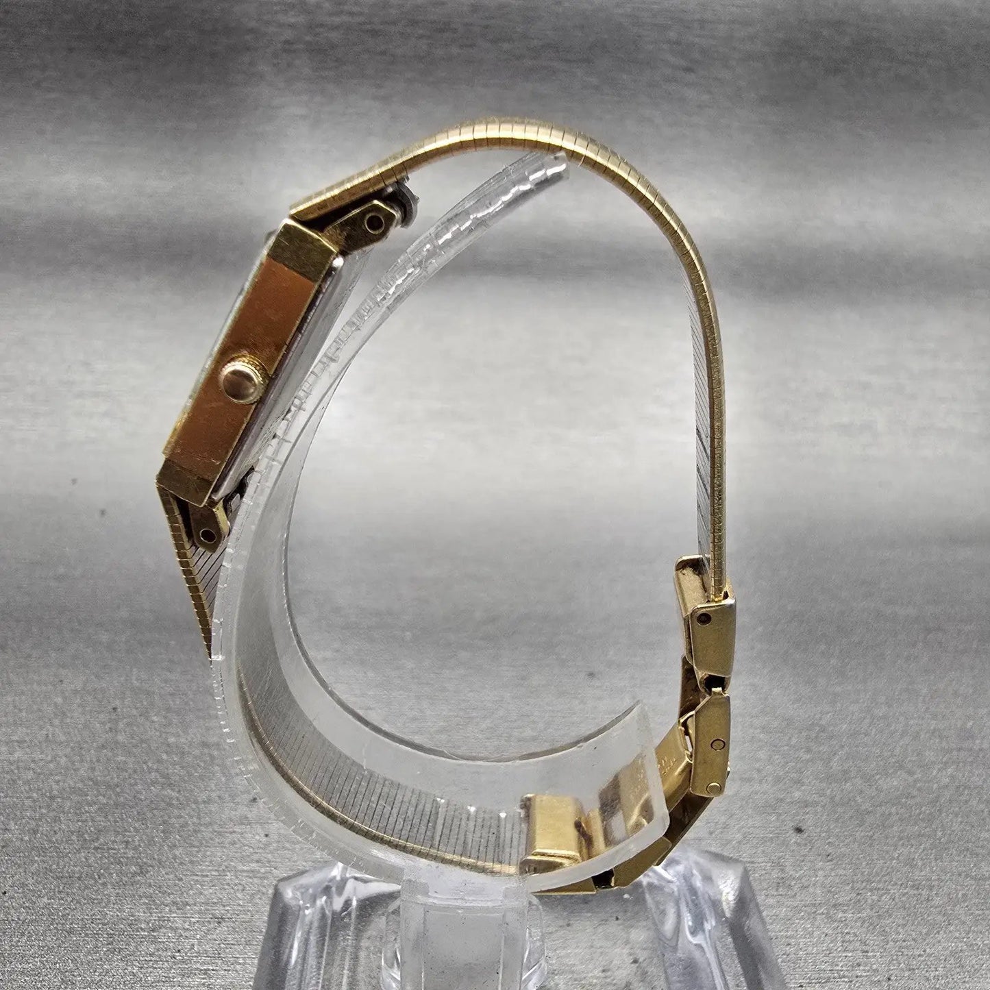 Bulova Tank Watch Women 13mm Champagne Dial Gold Tone Rectangle 92T74 NewBattery6