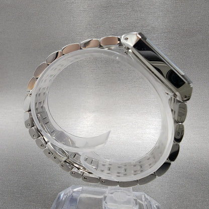 Bulova Quadra Tank Watch Women 21mm Black Dial Two Tone Rectangle 98P185 Works8