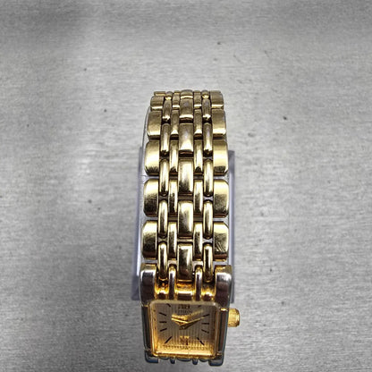 Citizen Watch Women 14mm Gold Dial Gold Tone Rectangle 5421-K10821 New Battery G4