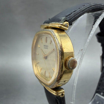 Seiko Watch Women 22mm Champagne Dial Gold Tone Octagon 1421-5210 New Battery2