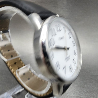 Timex Easy Reader Watch Men 35mm White Dial Silver Tone Indiglo Round New Batt3