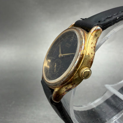 Seiko Watch Women 24mm Black Dial Gold Tone Round 2G38-0050 New Battery Vintage2