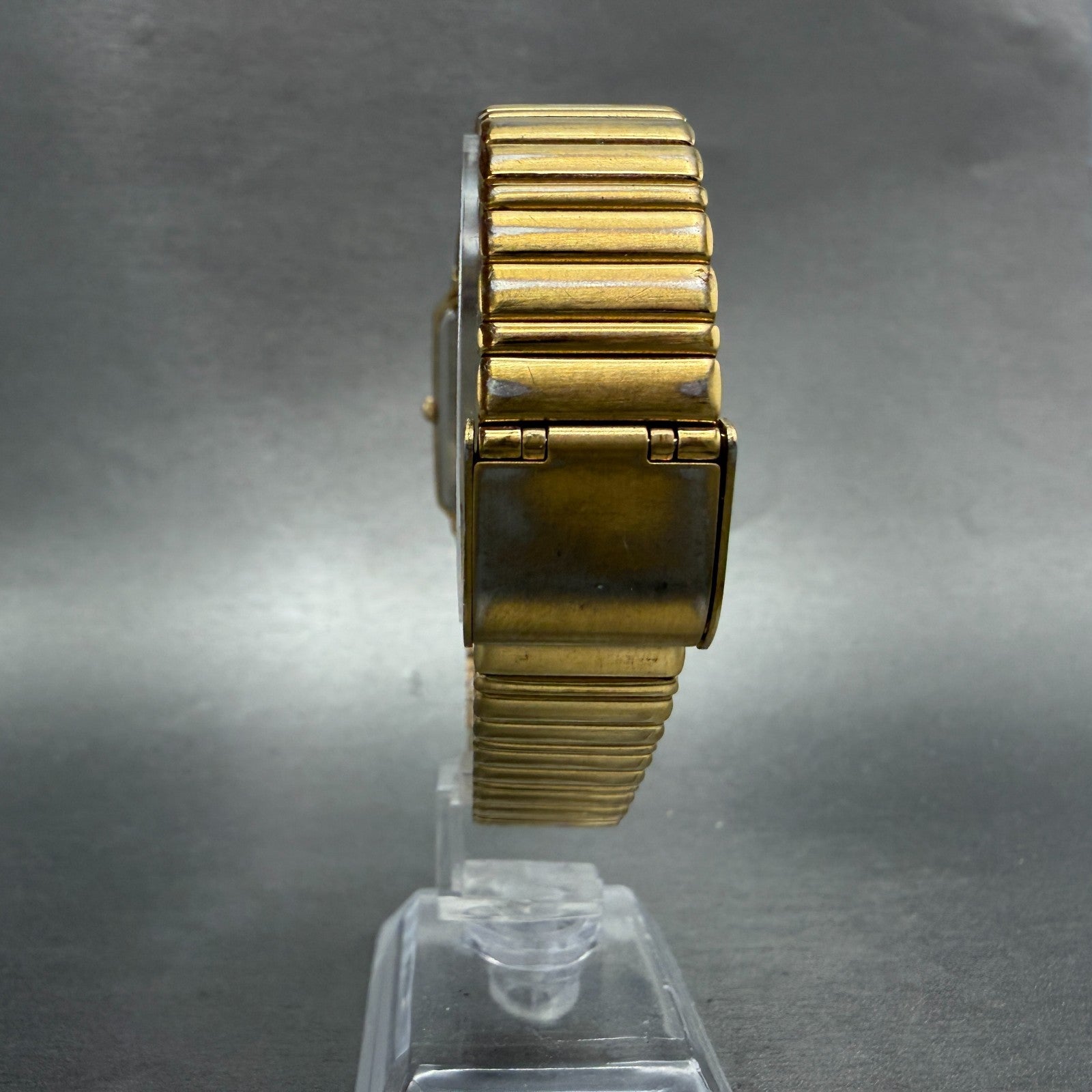 Seiko Tank Watch Men 26mm Champagne Dial Gold Tone Date 5Y32-5129 PARTS Vintage8
