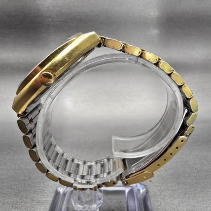 Citizen CQ Watch Men 33mm Champagne Dial Gold Tone Daydate 6101-915101 New Batt6