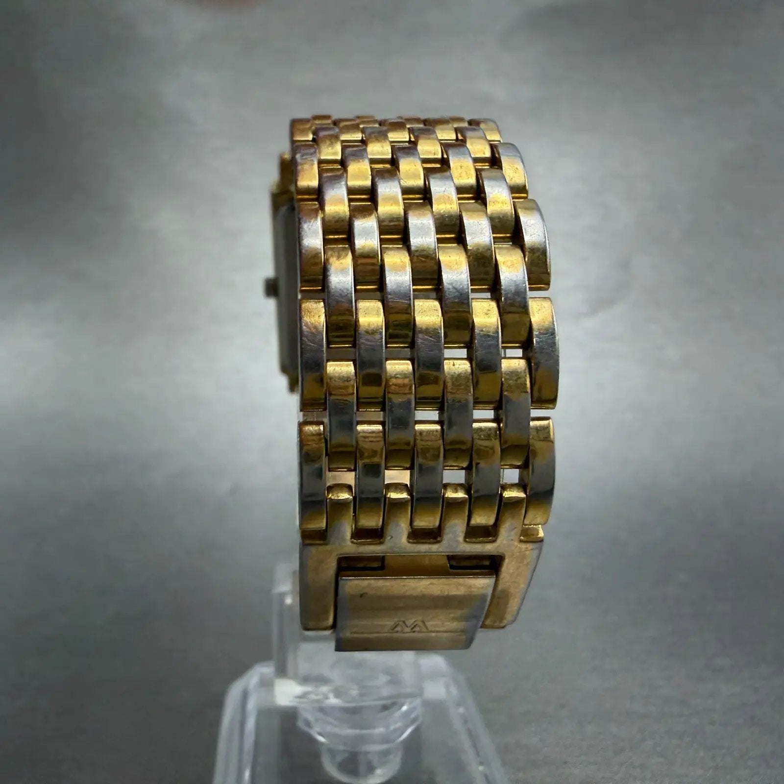 Wittnauer Tank Watch Men 24mm Champagne Dial Gold Tone JV23815120 New Battery7