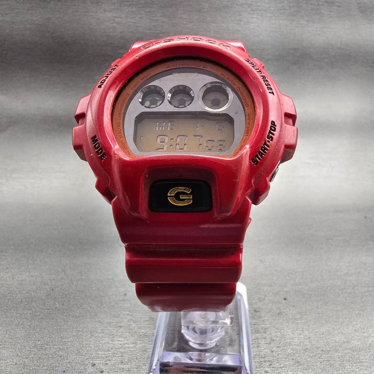 Casio G-Shock DW-6900CB Watch Men 51mm Red Alarm Chronograph Timer New Battery5