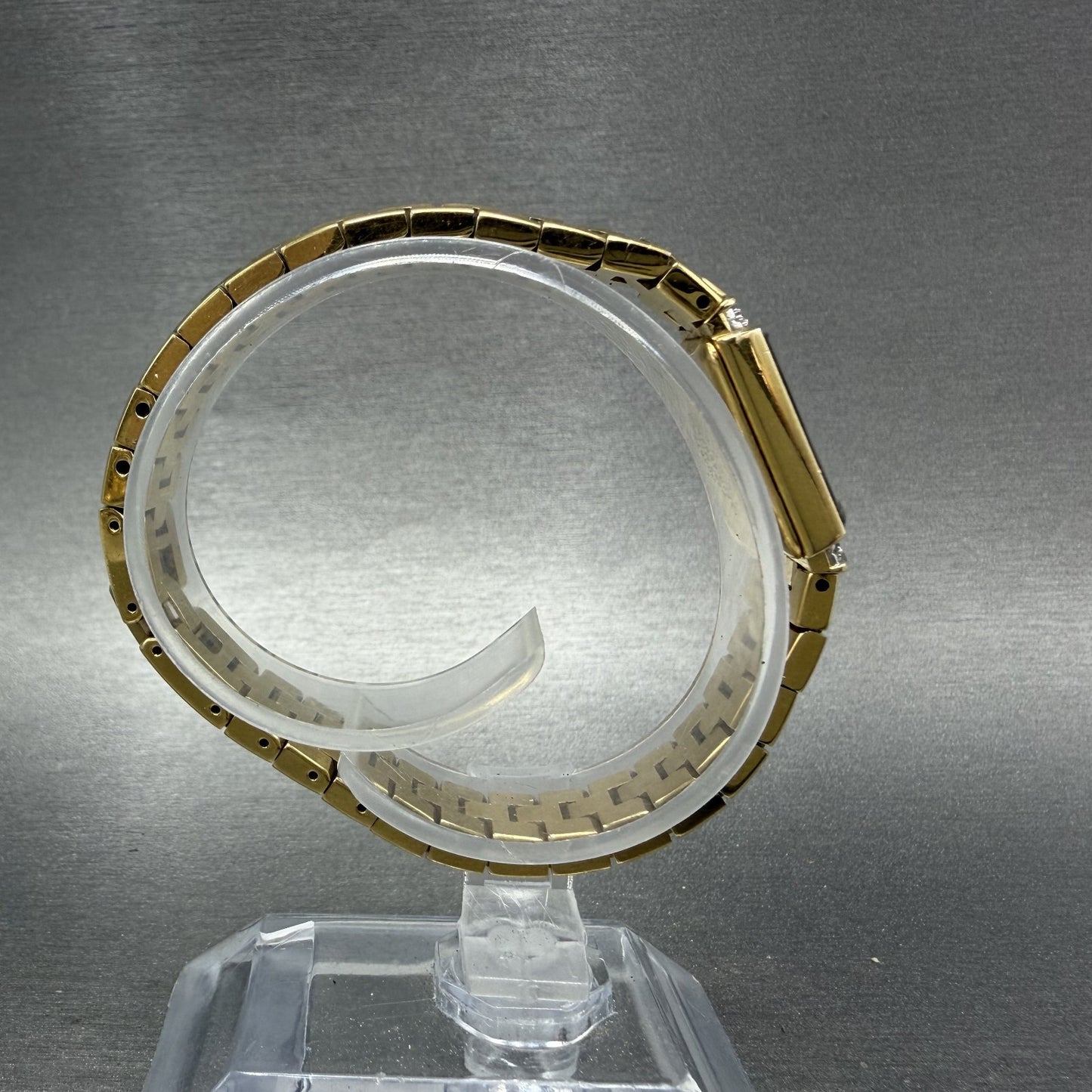 Seiko Lassale Tank Watch Women 13mm Blue Dial Gold Tone 2E206899 New Battery8