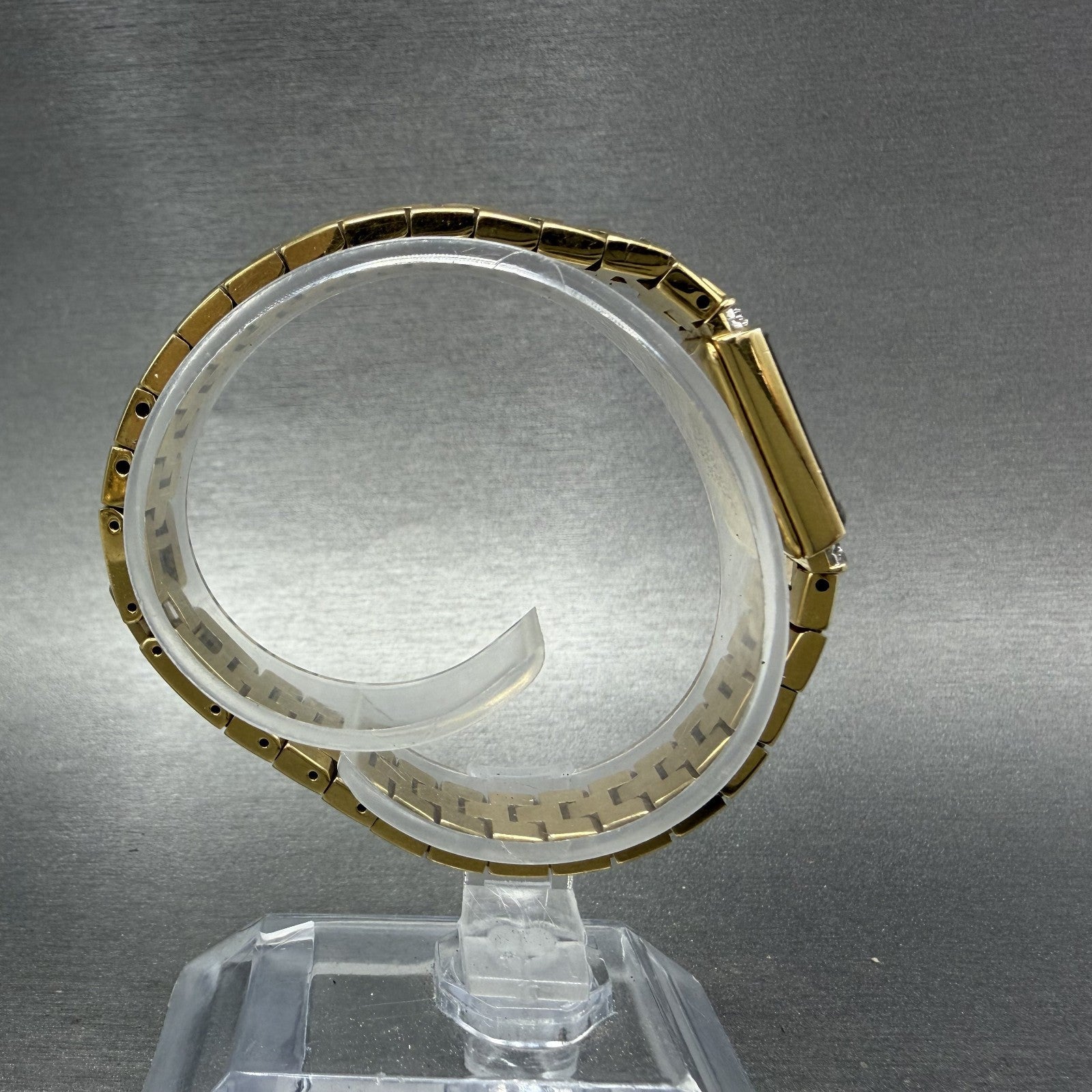 Seiko Lassale Tank Watch Women 13mm Blue Dial Gold Tone 2E206899 New Battery8